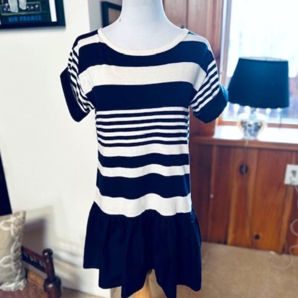 NWT - VINEYARD’S VINE - Navy and Cream Stripes Nautical Short Dress Tunic – XS